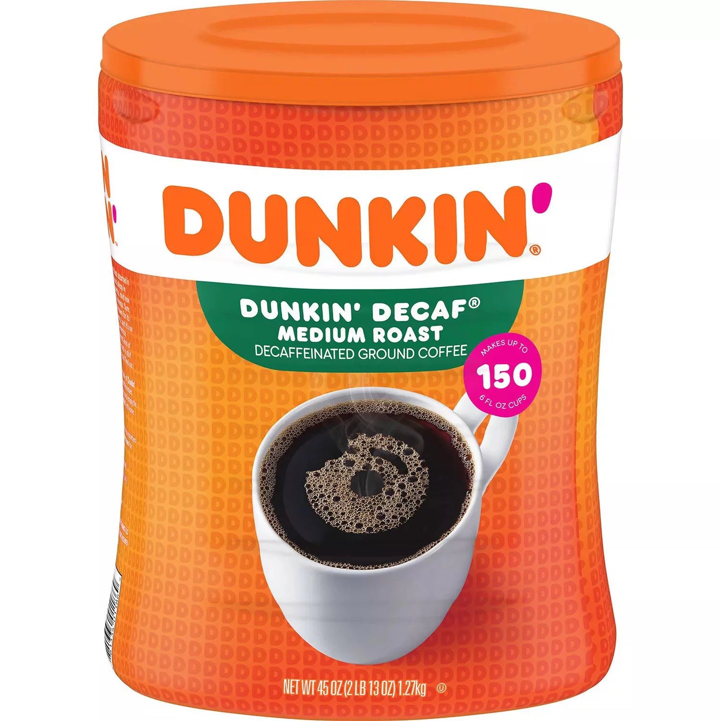 Dunkin' Donuts Decaffeinated Ground Coffee, Medium Roast (45 oz.)