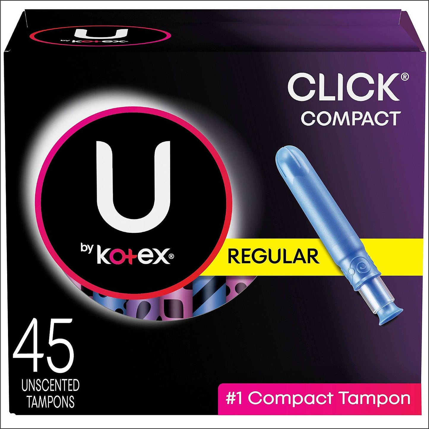 U by Kotex Click Compact Tampons, Regular Absorbency (90 ct.)