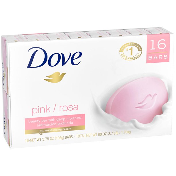 Dove Beauty Bar Soap, Pink (3.75 oz., 16 ct.)