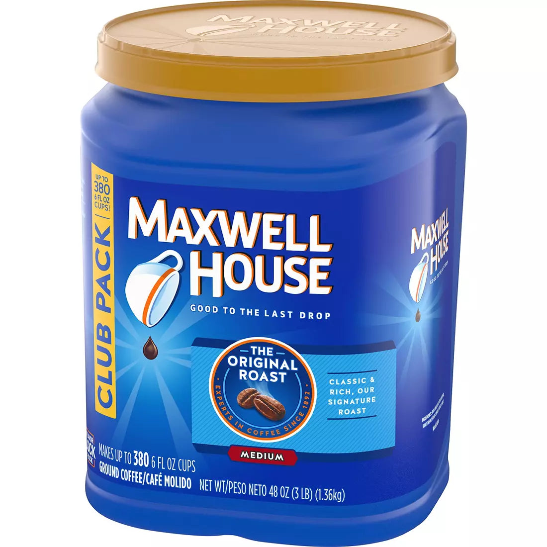 Maxwell House Original Roast Ground Coffee, 48 oz.