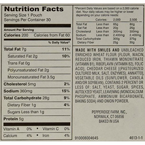 Pepperidge Farm Cheddar Goldfish Snack Packs, 30 ct., 45 oz.