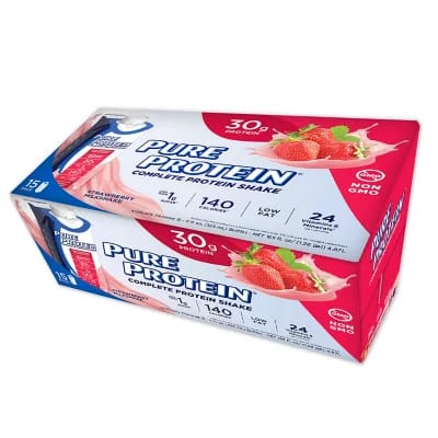 Pure Protein Strawberry Protein Milkshake (11 fl. oz.,15 ct.)