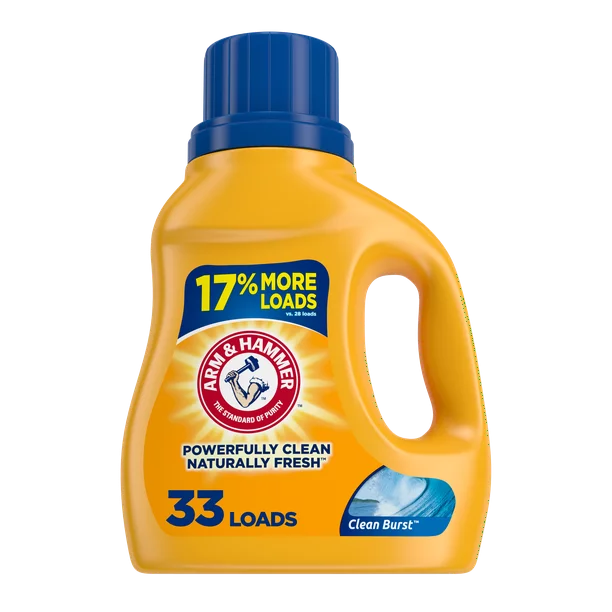 Arm Hammer Clean Burst, 33 Loads Liquid Laundry Detergent, 33 fl oz