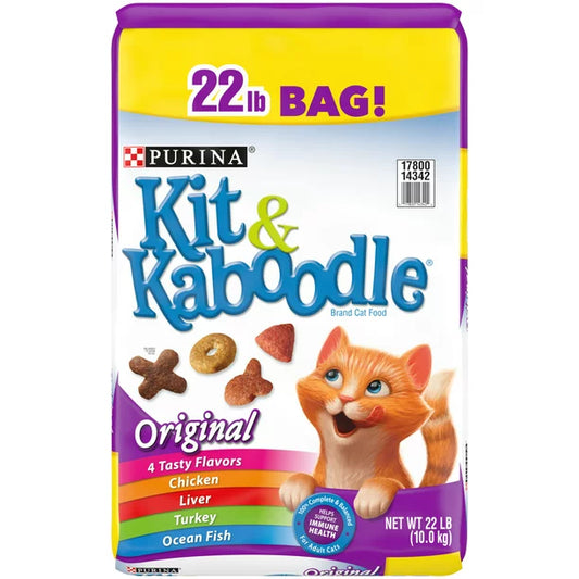 Purina Kit & Kaboodle Original Dry Cat Food, 22 lb Bag