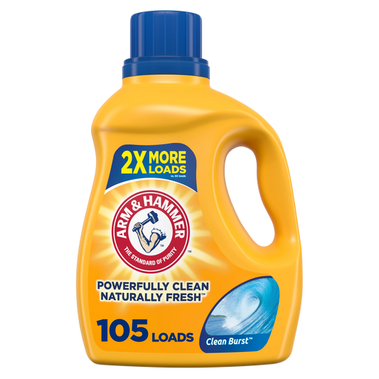 Arm & Hammer Clean Burst, 105 Loads Liquid Laundry Detergent, 105 fl oz