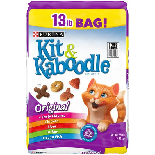 Purina Kit & Kaboodle Original Dry Cat Food, 13 lb Bag