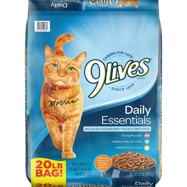 9Lives Daily Essentials Dry Cat Food, 20-Pound Bag