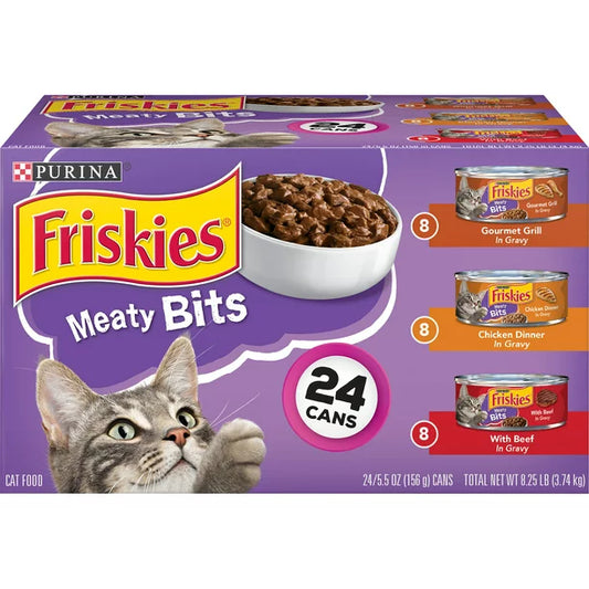 Friskies Gravy Wet Cat Food Variety Pack, 5.5 oz Cans (24 Pack)