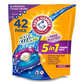 ARM & HAMMER Plus OxiClean with Odor Blasters 5-in-1 Fresh Burst Laundry Detergent Power Paks, 42 Count Bag