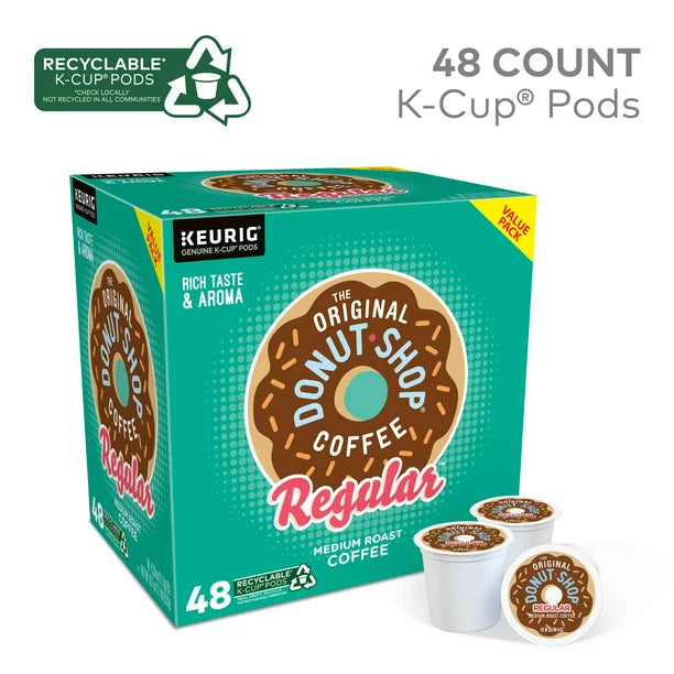 The Original Donut Shop Regular Keurig Single-Serve K-Cup Pods, Medium Roast Coffee, 48 Count