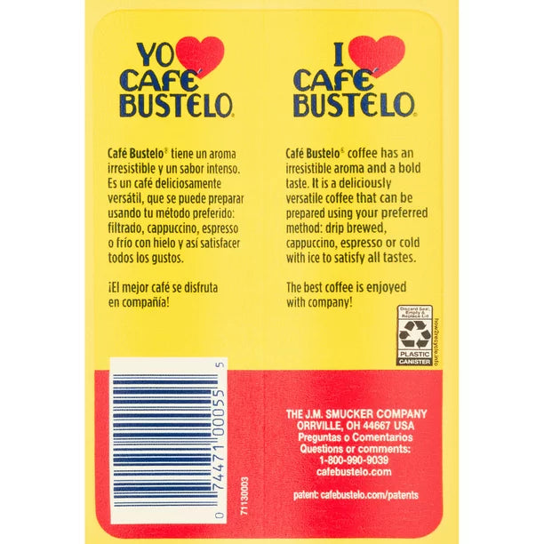 Cafe Bustelo 36 oz. Canister Espresso Ground Coffee