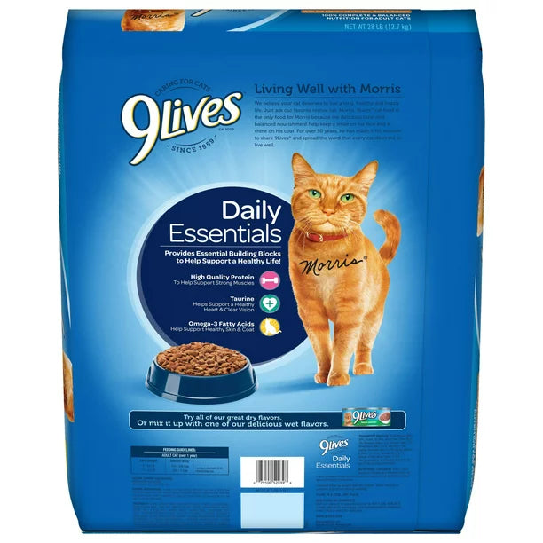 9Lives Daily Essentials Cat Food, 28-Pound Bag