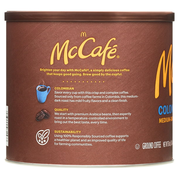 McCafe Colombian, Medium-Dark Roast, Ground Coffee, 30 oz