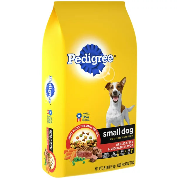 Pedigree Complete Nutrition Chicken, Rice & Vegetable Dry Dog Food for Small Dog, 3.5 lb. Bag