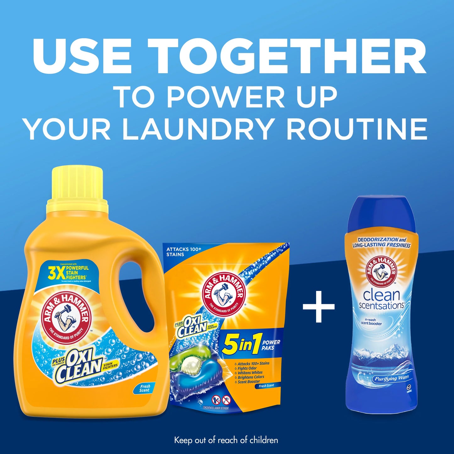 Arm & Hammer Plus OxiClean Fresh Scent, 77 Loads Liquid Laundry Detergent, 100.5 fl oz