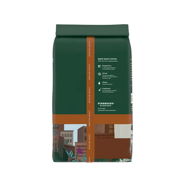 Starbucks Pike Place Roast, Ground Coffee, Medium Roast, 12 oz