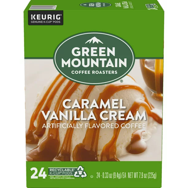 Green Mountain Coffee Roasters, Caramel Vanilla Cream Flavored K-Cup Coffee Pods, 24 Count