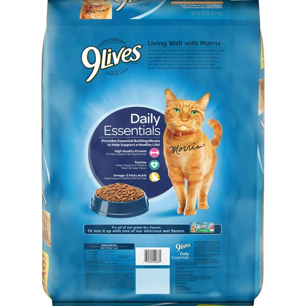 9Lives Daily Essentials Dry Cat Food, 20-Pound Bag