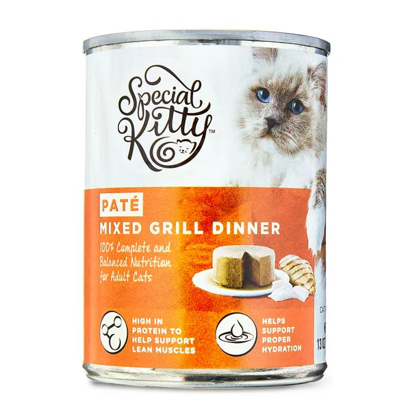 Special Kitty Mixed Grill Dinner Pate Wet Cat Food Multi-Pack, 12 Count