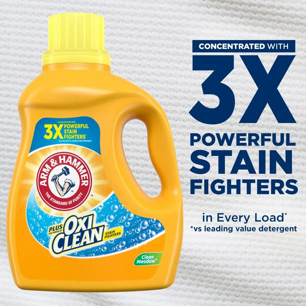 Arm & Hammer Plus OxiClean Clean Meadow, 77 Loads Liquid Laundry