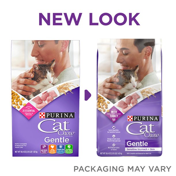 Purina Cat Chow Gentle Sensitive Stomach & Skin Dry Cat Food, 6.3 lb Bag