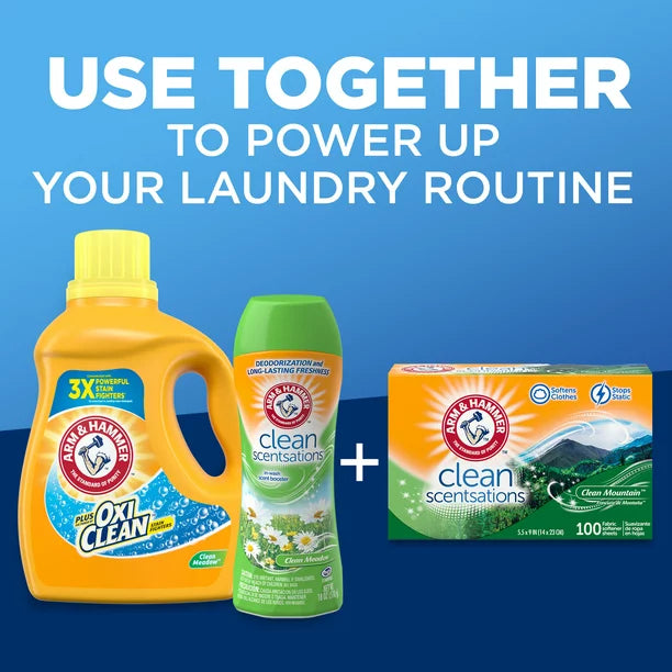 Arm & Hammer Plus OxiClean Clean Meadow, 77 Loads Liquid Laundry