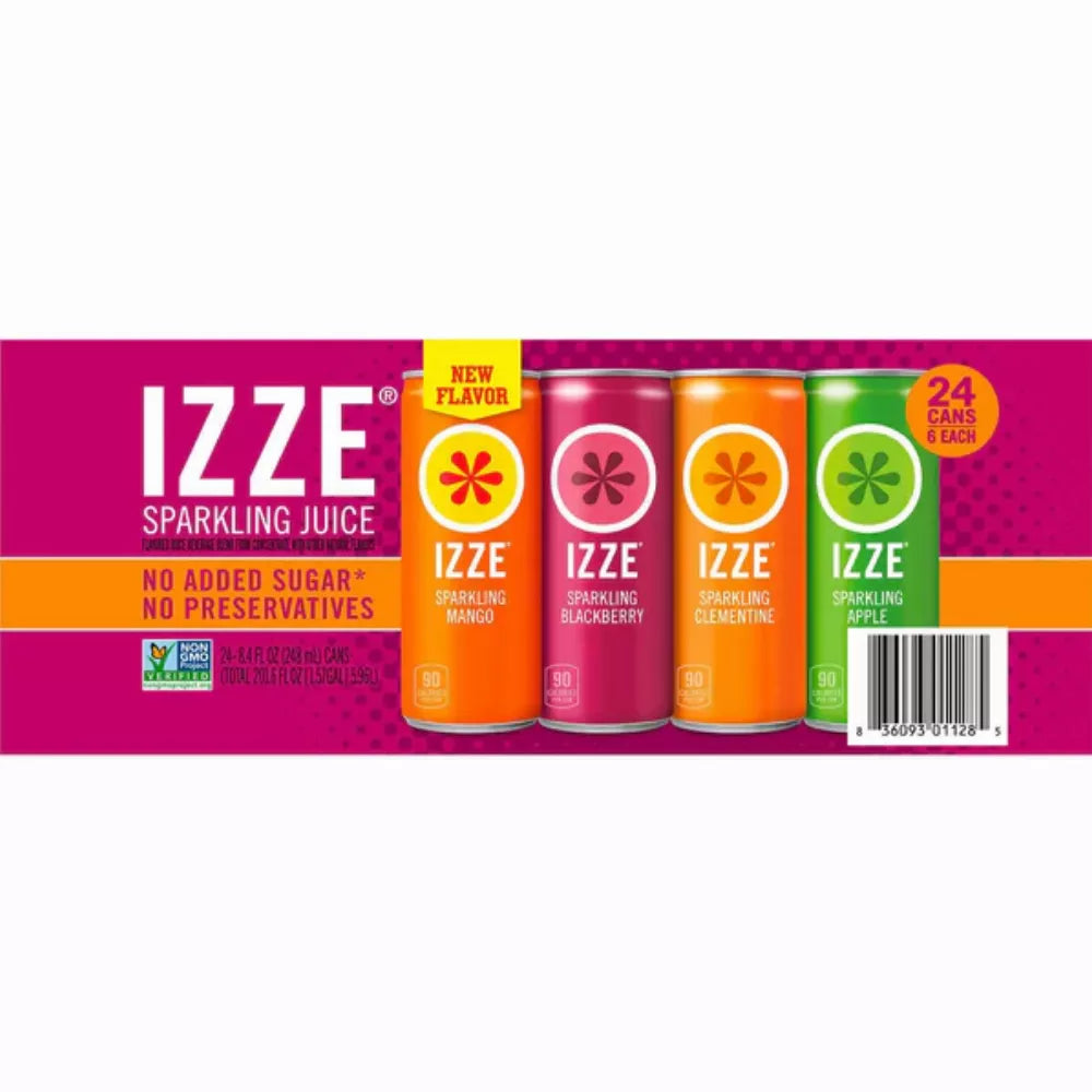 IZZE Sparkling Juice Variety Pack (8.4 fl. oz., 24 pk.)