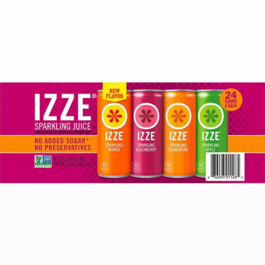 IZZE Sparkling Juice Variety Pack (8.4 fl. oz., 24 pk.)