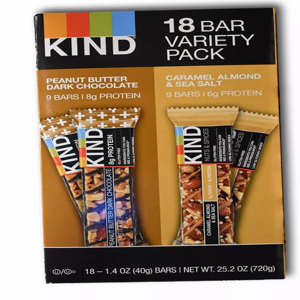 KIND Peanut Butter Dark Chocolate and Caramel Almond & Sea Salt (18 ct.)