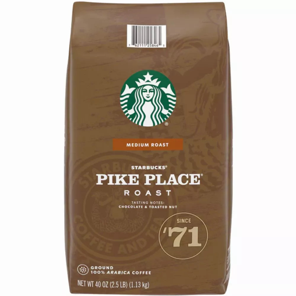 Starbucks Pike Place Medium Roast Ground Coffee (40 oz.)