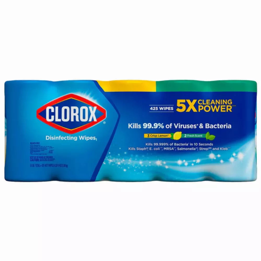 Clorox Disinfecting Bleach-Free Cleaning Wipes, Variety Pack (85 wipes/pk., 5 pk.)