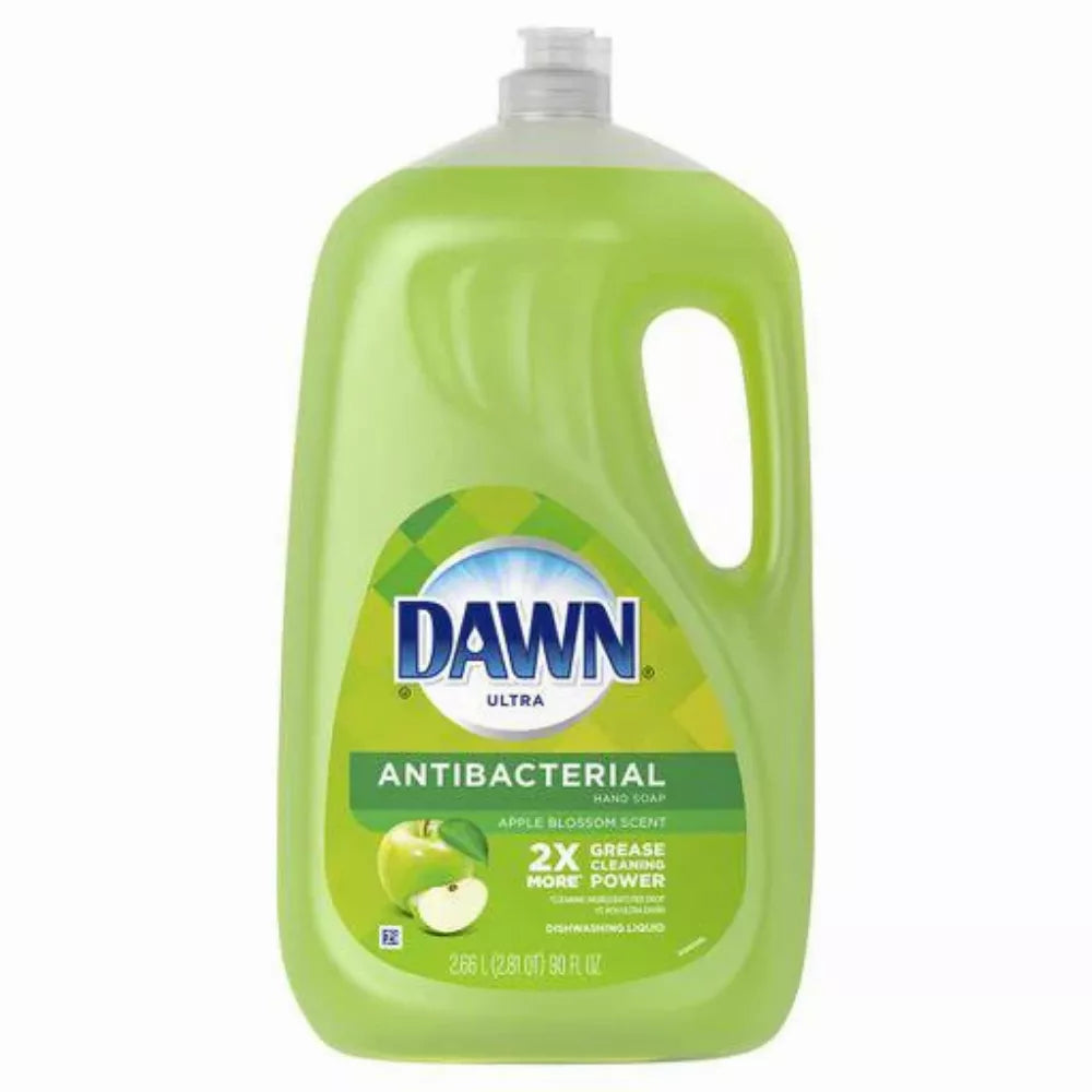 Dawn Ultra Antibacterial Hand Soap, Dishwashing Liquid Dish Soap, Apple Blossom Scent (90 fl. oz.)