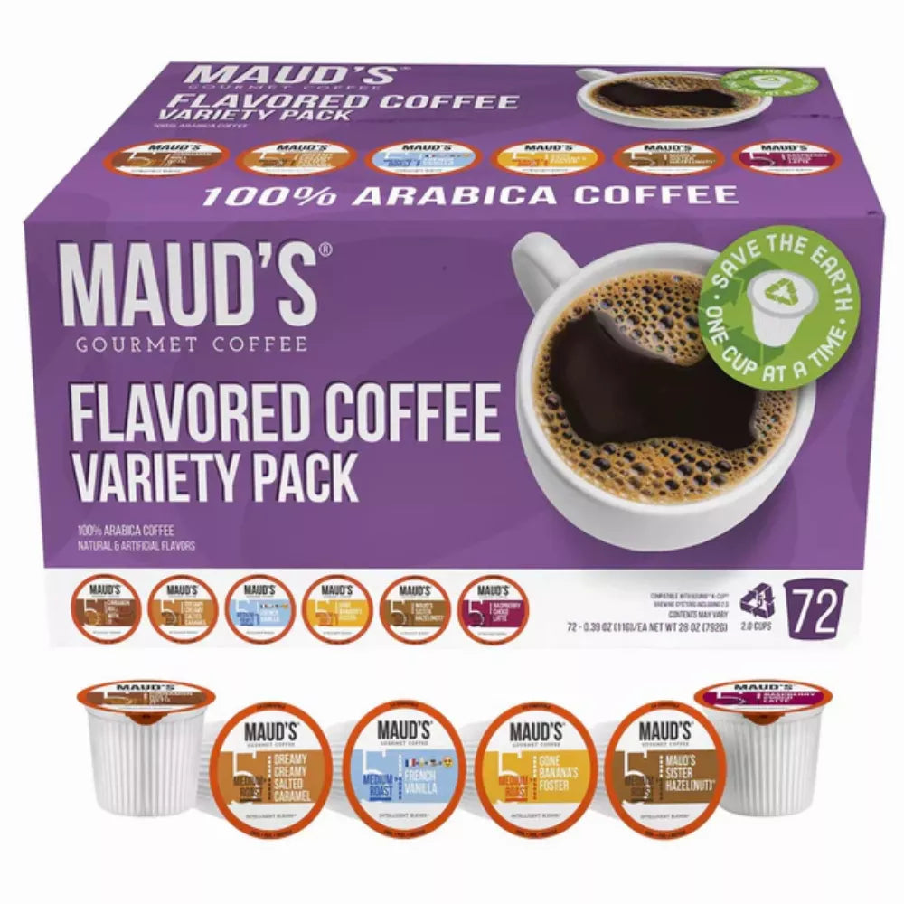 Maud's Gourmet 100% Arabica Flavored Coffee, Variety Pack (72 ct.)