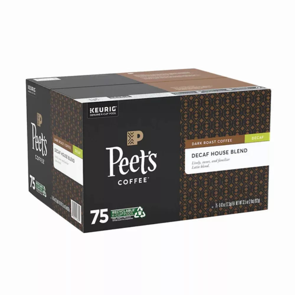 Peet's Decaf House Blend 75 ct K-cups