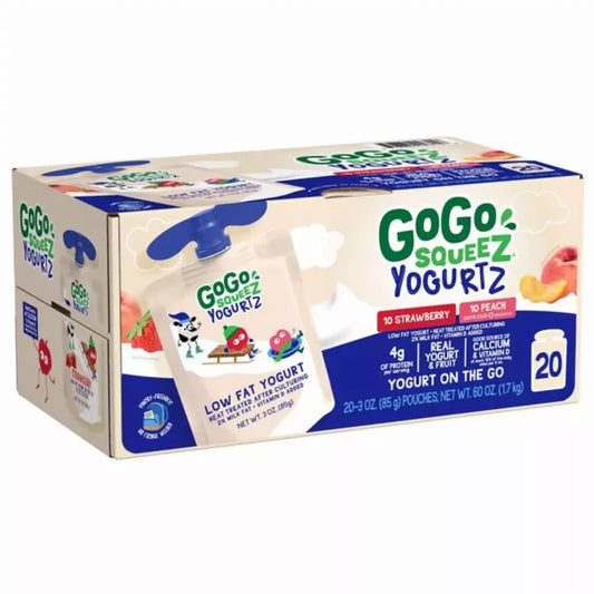 GoGo SqueeZ YogurtZ, Strawberry and Peach (20 ct.)