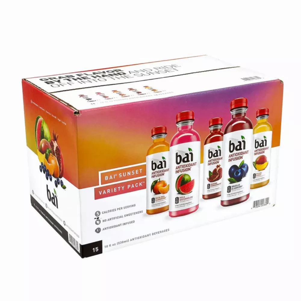 Bai Cocofusions Variety Pack, Antioxidant Infused Beverage (18 fl. oz., 15 pk.)