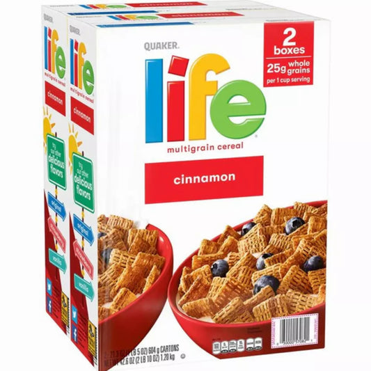 Quaker Life Multi-Grain Cereal, Cinnamon (42.6 oz., 2 pk.)