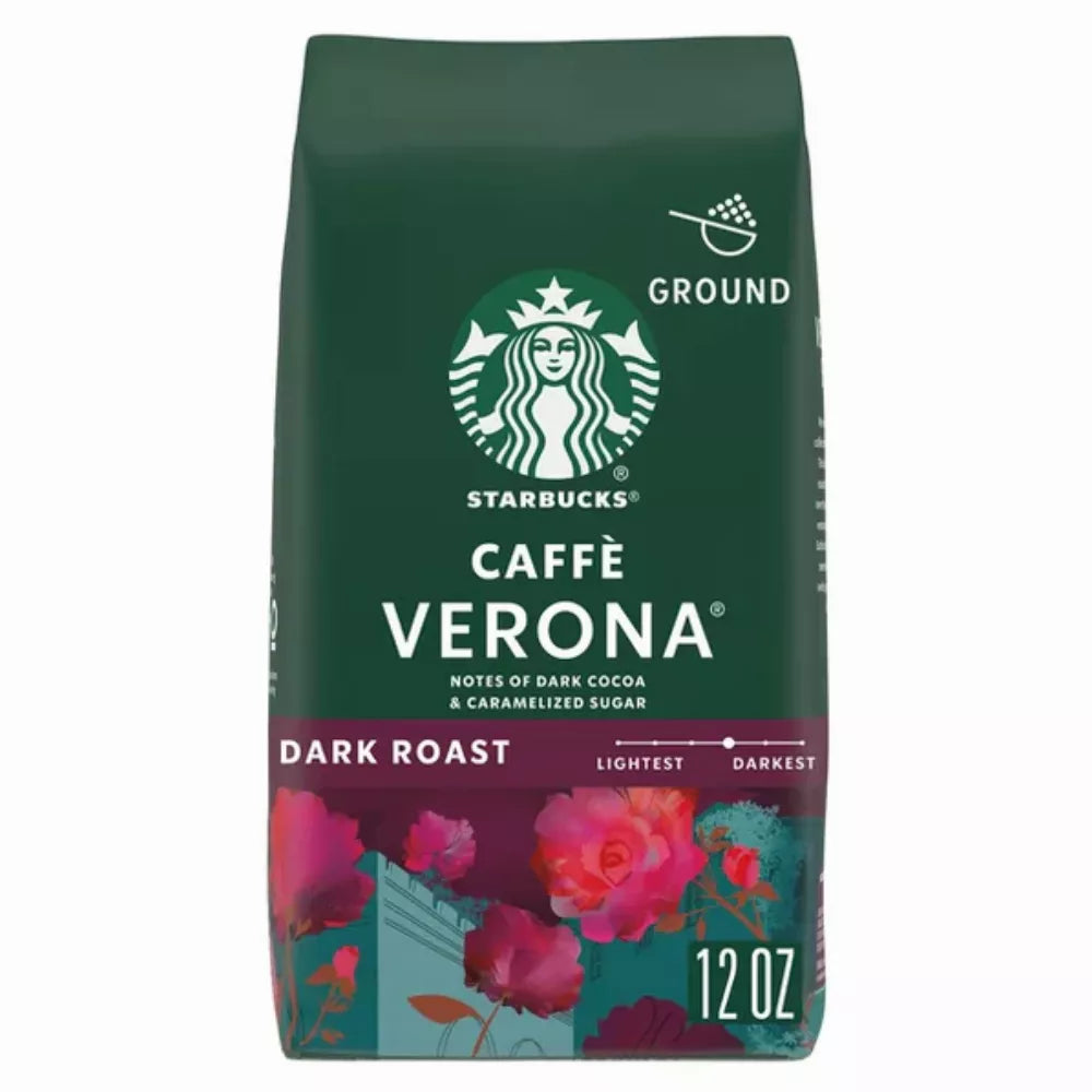 Starbucks Caffè Verona, Ground Coffee, Dark Roast, 12 oz