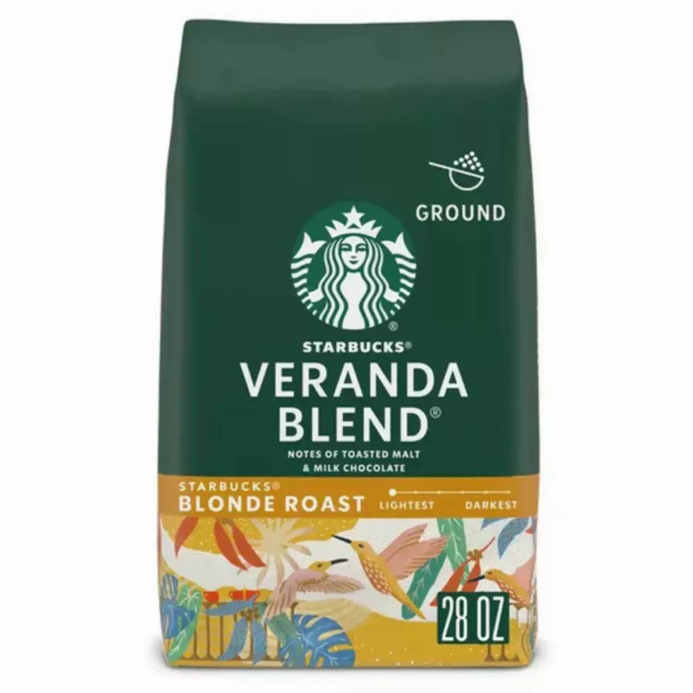 Starbucks Veranda Blend, Ground Coffee, Starbucks Blonde Roast, 28 oz