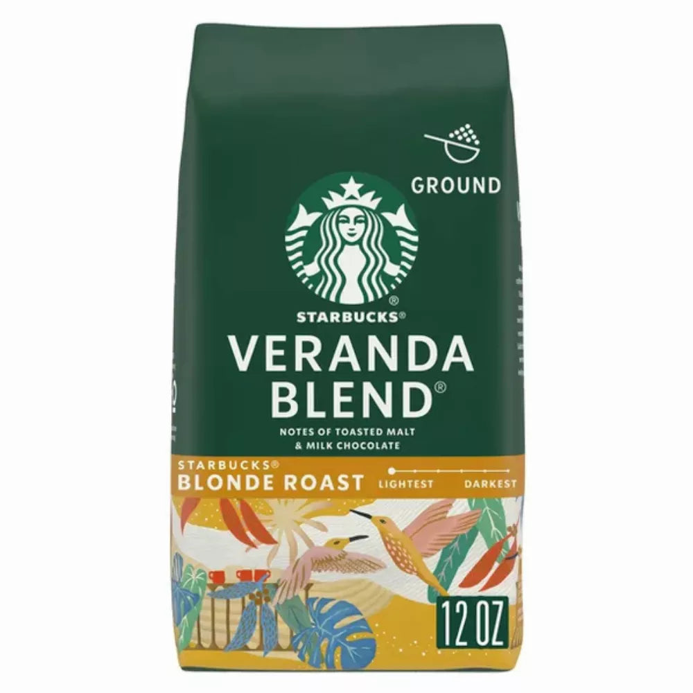 Starbucks Veranda Blend, Ground Coffee, Starbucks Blonde Roast, 12 oz