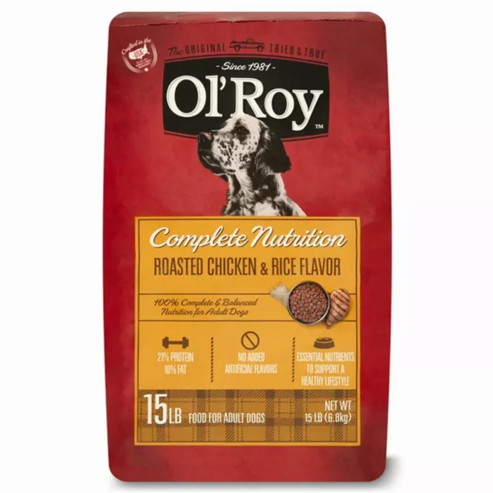 Ol' Roy Complete Nutrition Roasted Chicken & Rice Flavor Dry Dog Food, 15 lbs