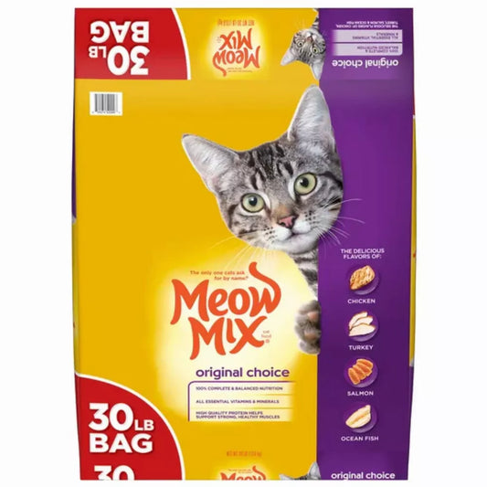 Meow Mix Original Choice Dry Cat Food, 30 Pounds