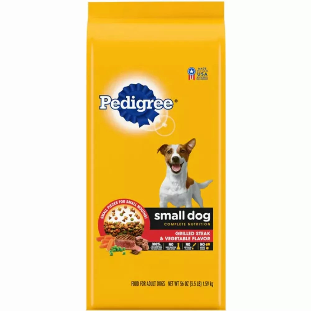 Pedigree Complete Nutrition Chicken, Rice & Vegetable Dry Dog Food for Small Dog, 3.5 lb. Bag