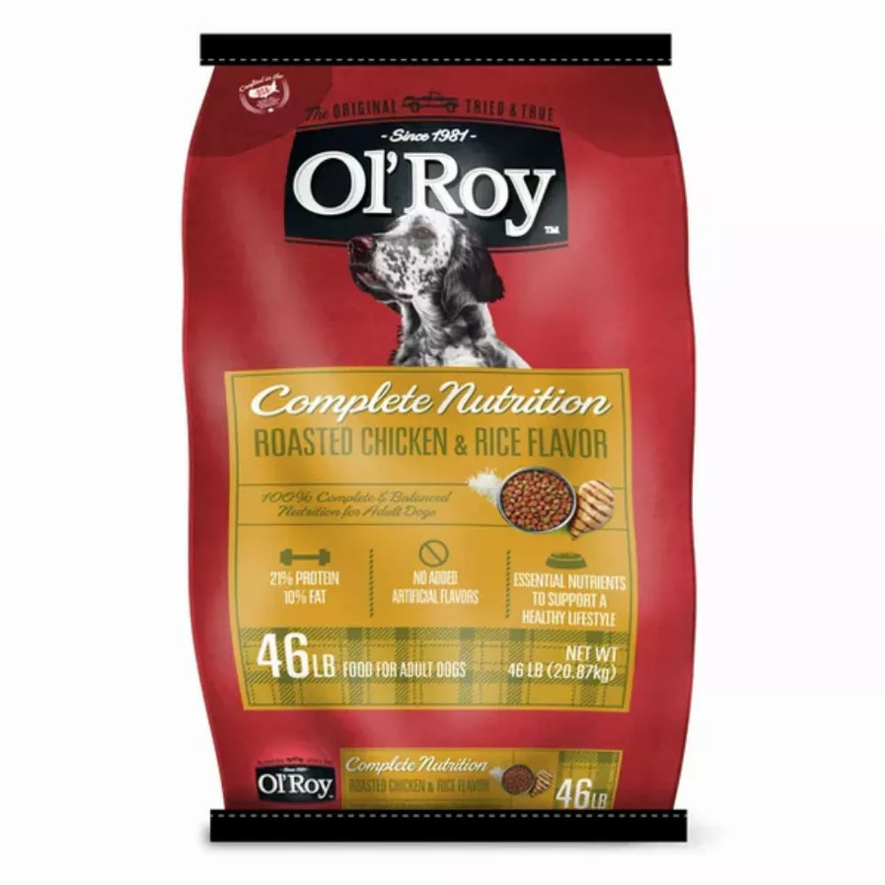 Ol' Roy Complete Nutrition Roasted Chicken & Rice Flavor Dry Dog Food, 46lb Bag