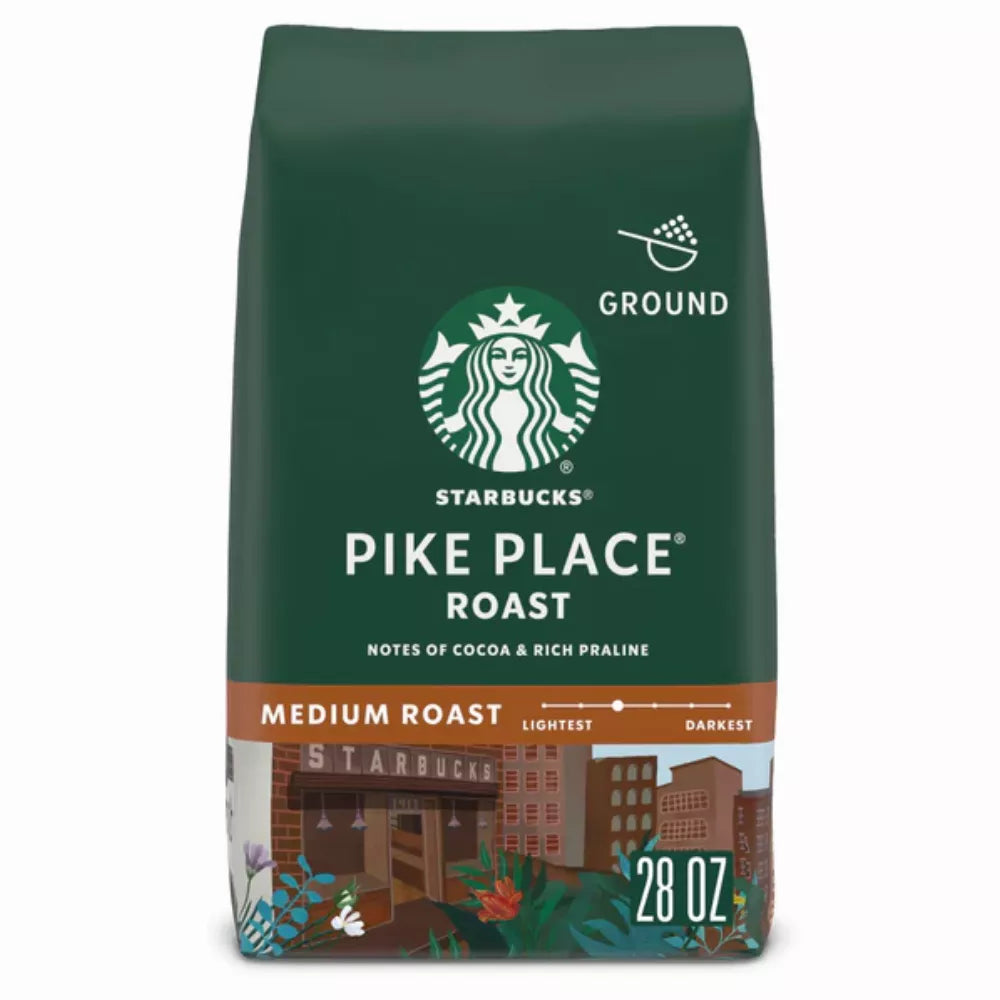 Starbucks Pike Place Roast, Ground Coffee, Medium Roast, 28 oz