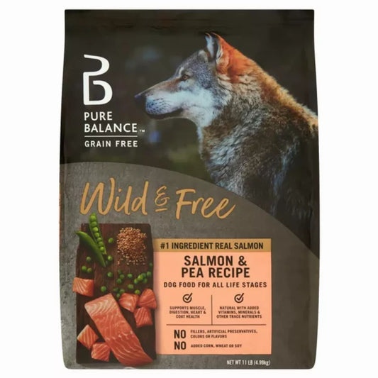 Pure Balance Wild & Free Salmon & Pea Recipe Dry Dog Food, Grain-Free, 11 lbs