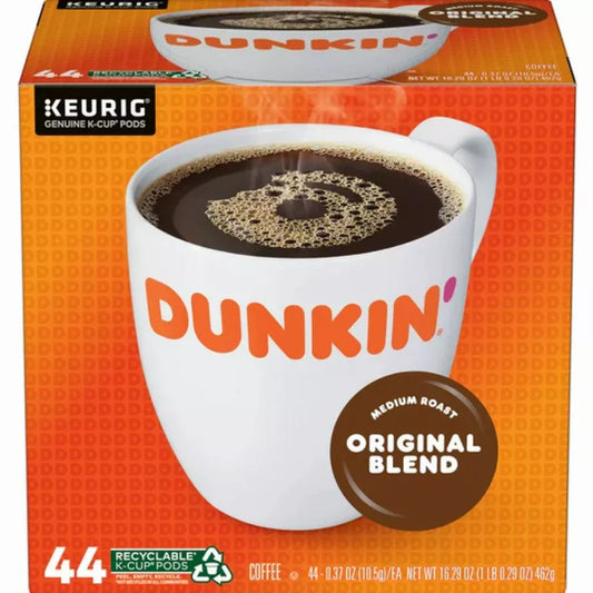 Dunkin' Original Blend K-Cup Pods for Keurig K-Cup Brewers, Medium Roast Coffee, 44-Count