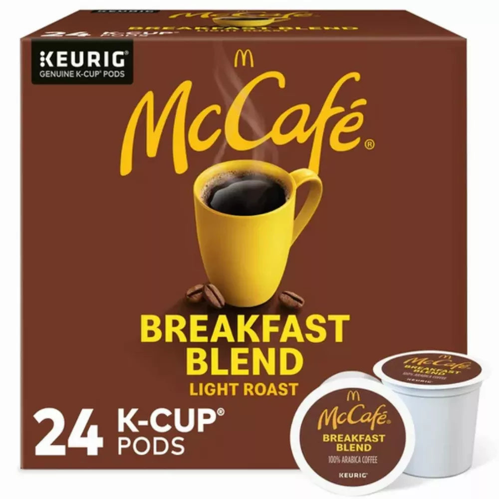 McCafe, Breakfast Blend Light Roast K-Cup Coffee Pods, 24 Count