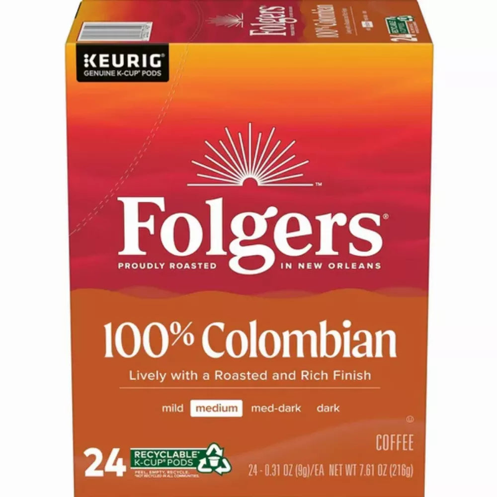 Folgers 100% Colombian Coffee K-Cups (24/Box)