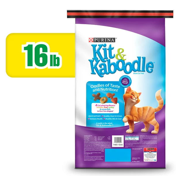 Purina Kit & Kaboodle Original Dry Cat Food, 16 lb Bag